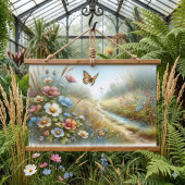 Bloemenweide Vlindertuin Hangend Wandkleed