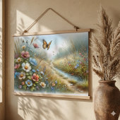 Bloemenweide Vlindertuin Hangend Wandkleed