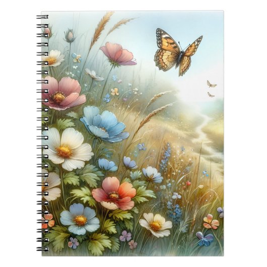 Bloemenweide Vlindertuin Notitieboek (Voorkant)