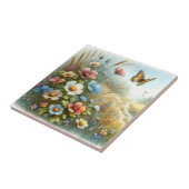 Bloemenweide Vlindertuin Tegeltje (Zijkant)
