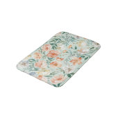 Bloemenweide Waterverf Blauw Bloempatroon Badmat (Gekanteld)