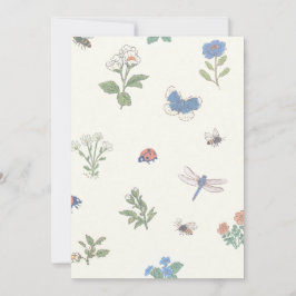 Bloemenweidepatroon Botanische tuin Bloemmotief Kaart