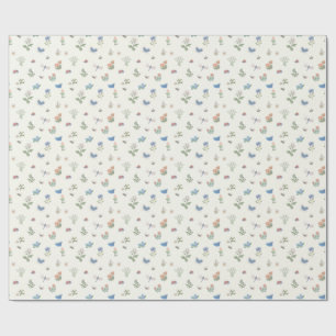 Bloemenweidepatroon Botanische tuin Bloemstuk Cadeaupapier