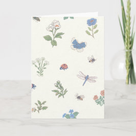 Bloemenweidepatroon Botanische Tuin Bloemstuk Kaart