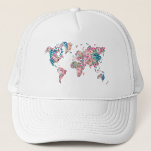 Bloemenwereldkaart Trucker Pet