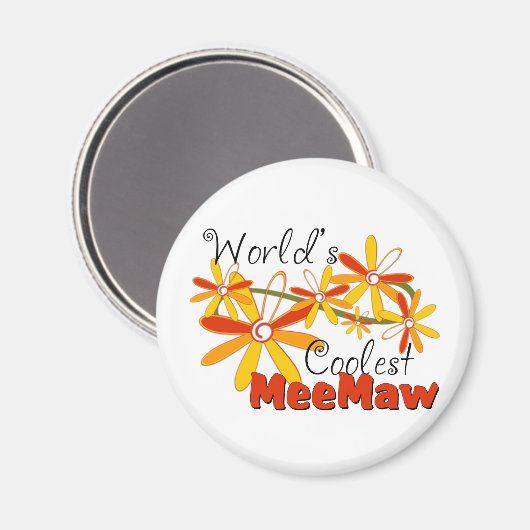 Bloemenwereld's coolste Meemaw Magneet (Voorkant / Achterkant)