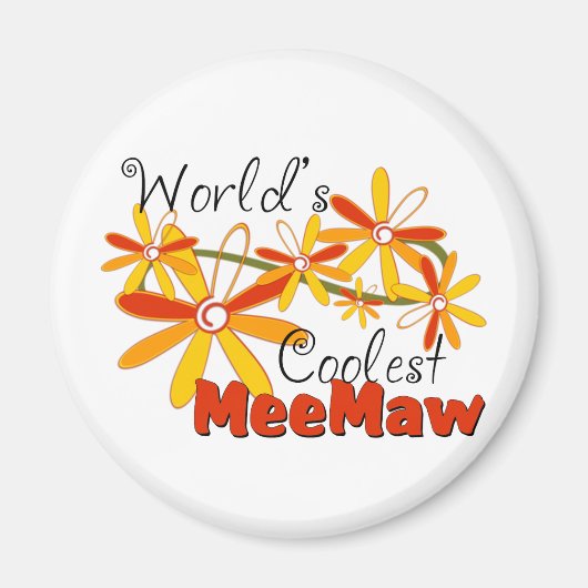 Bloemenwereld's coolste Meemaw Magneet (Voorkant)