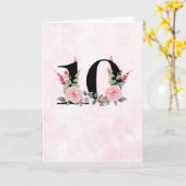 Bloemenwerk 10 - Jubileum Kaart (Gele Bloem)