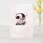 Bloemenwerk 2 - Jubileum Kaart (Gele Bloem)