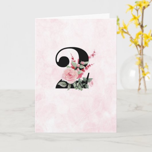 Bloemenwerk 2 - Jubileum Kaart (Gele Bloem)