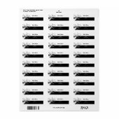 Bloemenwervelingen Adreslabel Etiket (Full Sheet)