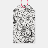 Bloemenwervelvakantie dank u cadeau label cadeaulabel (Achterkant)