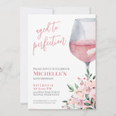 Bloemenwijn 60ste verjaardagsfeest kaart (Voorkant)