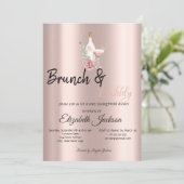 Bloemenwijn Brunch & Bubbly Roos Gold Kaart (Staand voorkant)