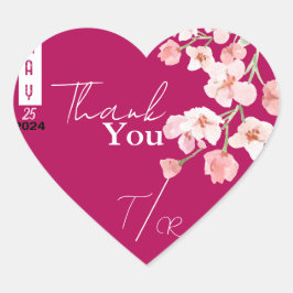 Bloemenwijn Hart Sticker