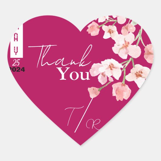 Bloemenwijn Hart Sticker (Voorkant)