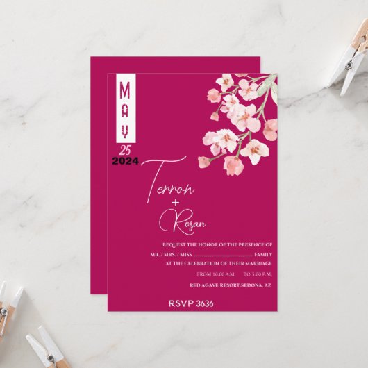 Bloemenwijn Kaart (Voorkant / Achterkant in situ)