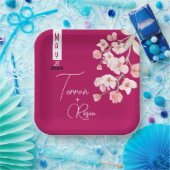 Bloemenwijn Papieren Bordje (Feest)