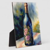 Bloemenwijnfles Stilleven Tafelblad Plaque Fotoplaat (Zijkant)