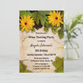 Bloemenwijnproeverij Verjaardagsuitnodiging Kaart (Staand voorkant)