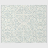Bloemenwijnstokken Arabesque Blue en Ivory Decoupa Cadeaupapier (Vlak)
