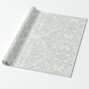 Bloemenwijnstokken Arabesque Blue en Ivory Decoupa Cadeaupapier