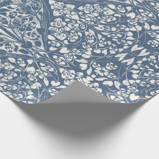 Bloemenwijnstokken Arabesque Navy Blue in Ivoor De Cadeaupapier (Hoek)