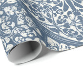 Bloemenwijnstokken Arabesque Navy Blue in Ivoor De Cadeaupapier (Rol Hoek)