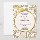 Bloemenwijnstokken bruiloft uitnodiging (Voorkant / Achterkant)