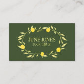 Bloemenwijnstokken krans chique elegante aangepast visitekaartje (Voorkant)