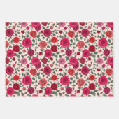 bloemenwikkelpapierstel | Elegante bloemenverpakki Inpakpapier Vel (Voorkant 3)