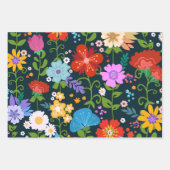 bloemenwikkelpapierstel | Elegante bloemenverpakki Inpakpapier Vel (Voorkant)