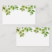 bloemenwinkel | Bloemist Blank gebladerte Bericht Visitekaartje (Voorkant / Achterkant)