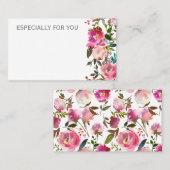 bloemenwinkel | Bloemist Boeket Bericht Visitekaartje (Voorkant / Achterkant)