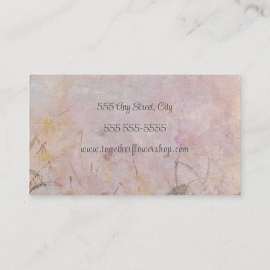 Bloemenwinkel Bloemist Professioneel Visitekaartje (Achterkant)