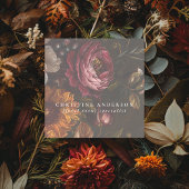 Bloemenwinkel Elegante Botanische Bloemen Vierkante Visitekaartje