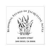 Bloemenwinkel Lavendel Bedrijf Zelfinktende Stempel (Design)