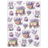 Bloemenwinkel Lavendel Gepersonaliseerd Elegant Klembord (Achterkant)