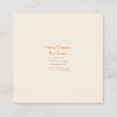 Bloemenwinkel Lelies Vierkante Visitekaartje (Achterkant)