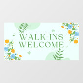 Bloemenwinkel Open voor Loopklanten Welkom Raamsticker (Vel)