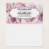 bloemenwinkel | Roze bloemen boeket Visitekaartje (Voorkant /achterkant)