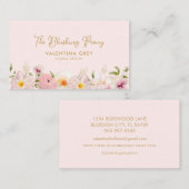 Bloemenwinkel Roze Bloemen Visitekaartje (Voorkant / Achterkant)