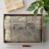 Bloemenwinkel sepia tissuepapier (Geschenk)