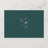 Bloemenwinter bordeaux bruiloft gastgegevens informatiekaartje (Achterkant)