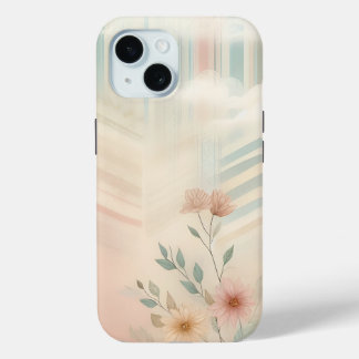 bloemenwolken iPhone 15 case