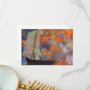 Bloemenwolken van Odilon Redon Bedankkaart