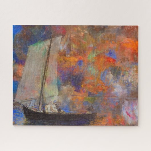 Bloemenwolken van Odilon Redon Legpuzzel (Horizontaal)