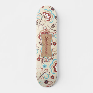 Bloemenwonderen oude school skateboard