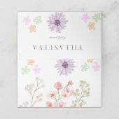 Bloemenzaadpapier vouwtafel Kaart - Place Card Plaatskaartje (Buitenkant ongevouwen)