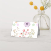 Bloemenzaadpapier vouwtafel Kaart - Place Card Plaatskaartje (Voorkant)